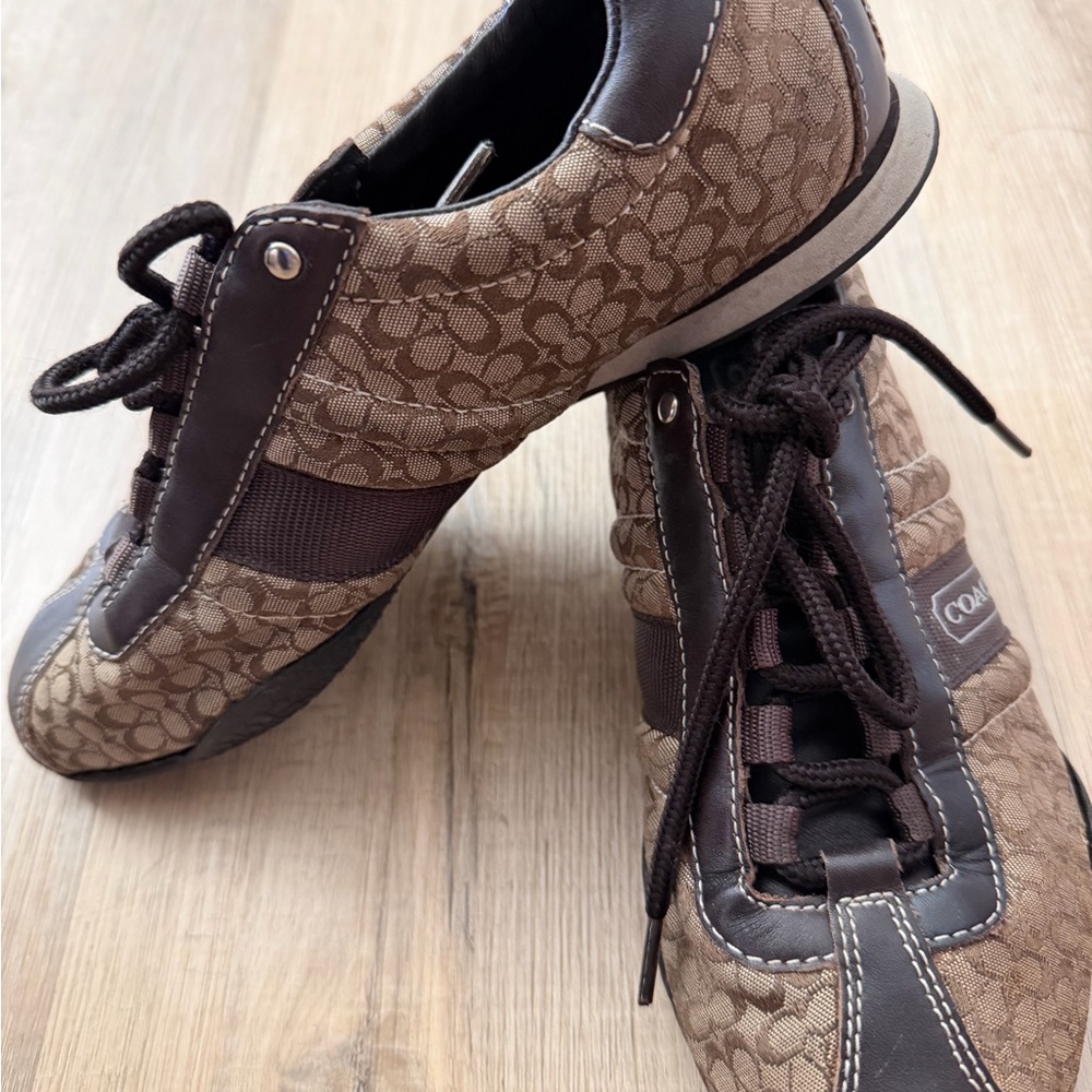 Coach Men's Brown Patterned Sneakers